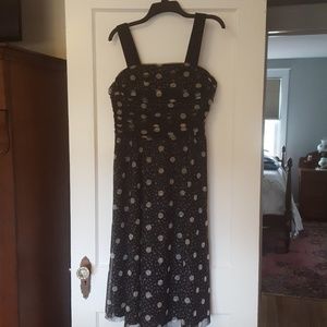 Jessica Howard black dress with white polka dots